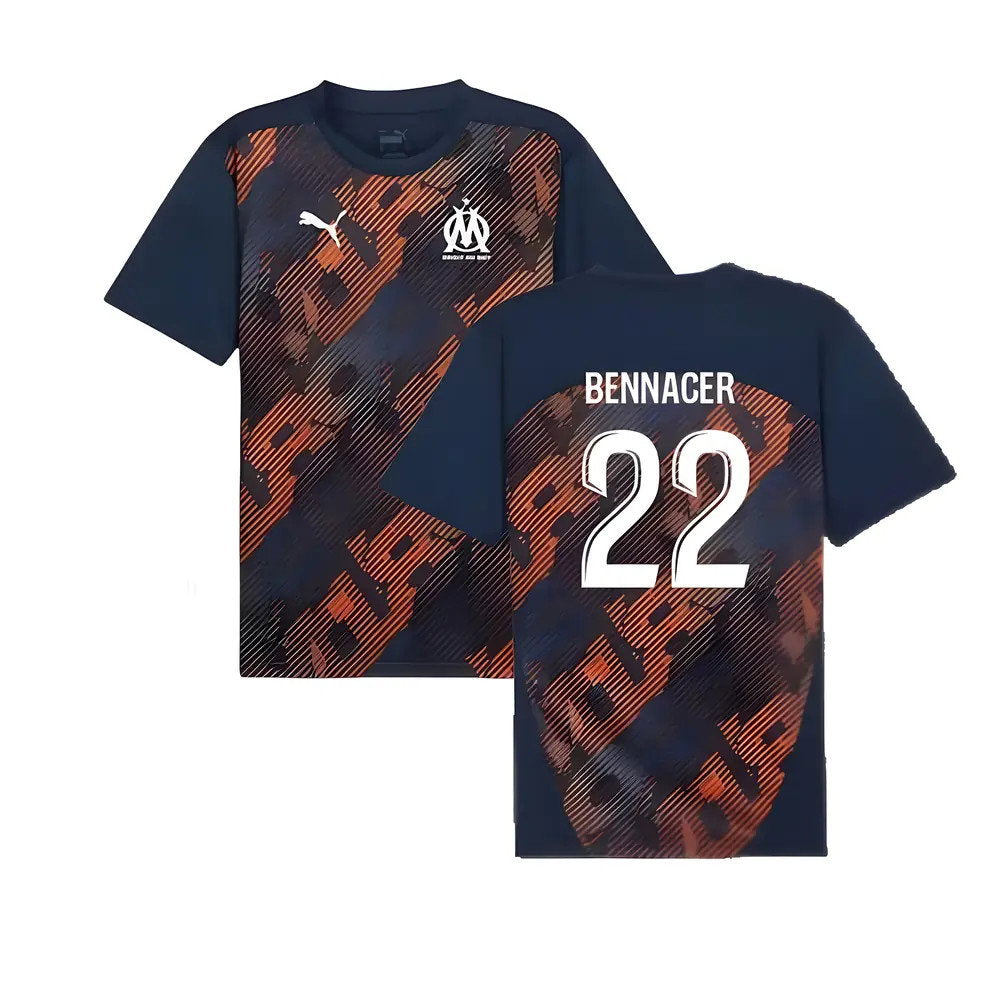 2024-2025 Marseille Pre-Match Shirt (Club Navy) (Bennacer 22)_0