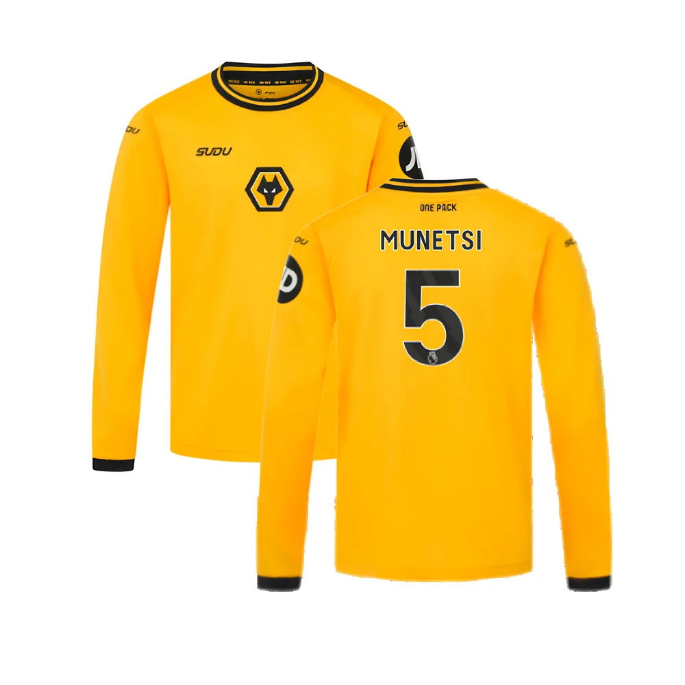 2024-2025 Wolves Long Sleeve Home Shirt (Kids) (Munetsi 5)_0