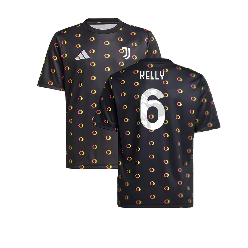 2024-2025 Juventus Pre-Match Shirt (Black) - Kids (Kelly 6)_0