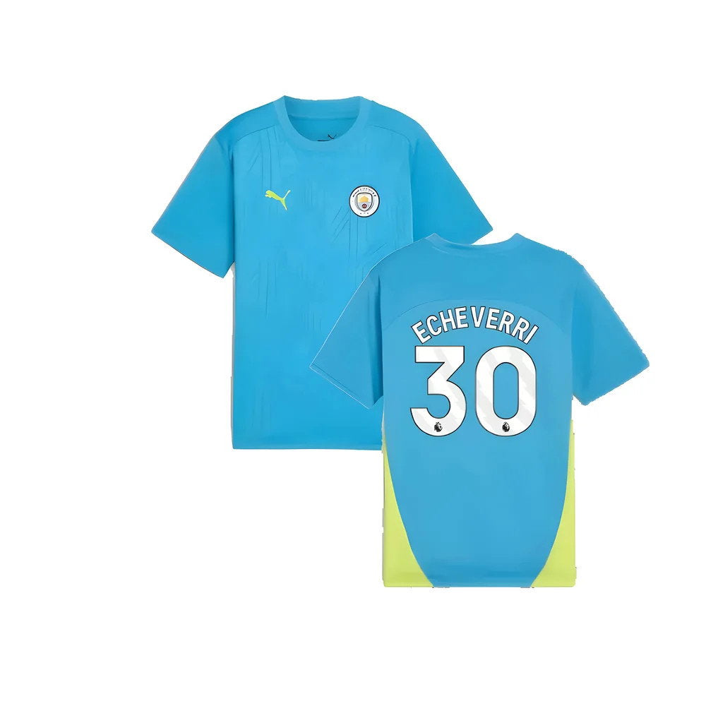 2024-2025 Man City Training Shirt (Magic Blue) - Kids (Echeverri 30)_0