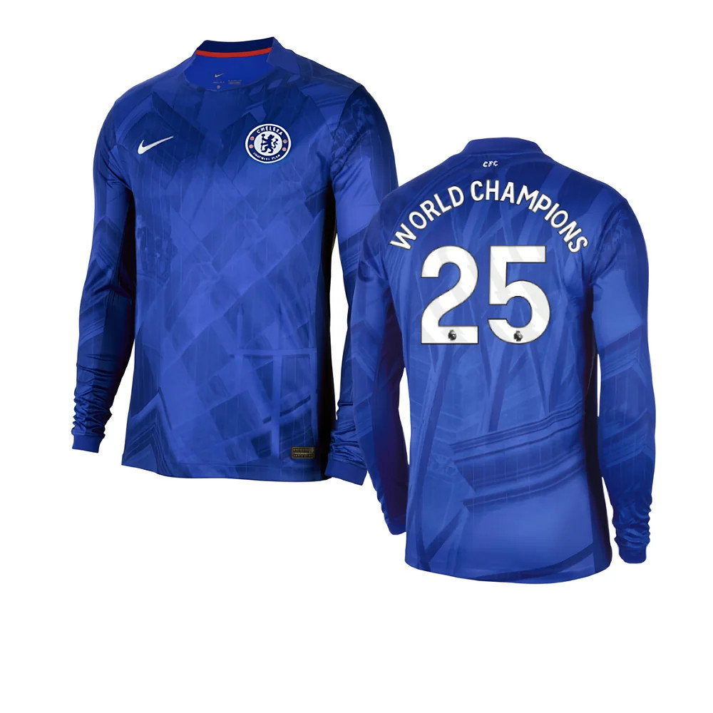 2025-2026 Chelsea Home Long Sleeve Shirt (World Champions 25)_0