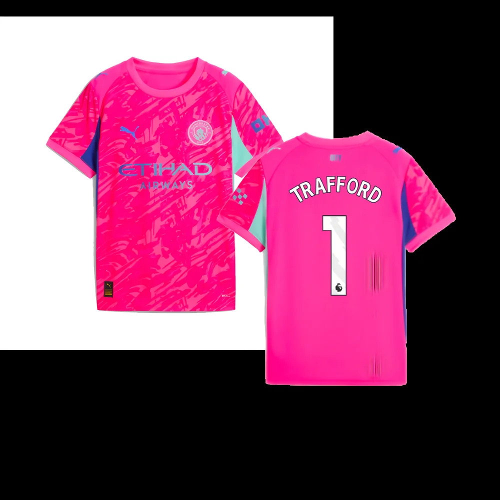 2025-2026 Man City Goalkeeper Home Shirt (Pink) - Kids (Trafford 1)_0