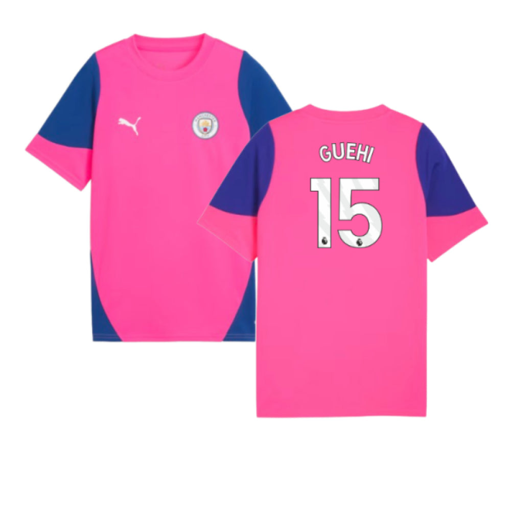 2025-2026 Man City Training Jersey (Fluro Pink) - Kids (Guehi 15)_0