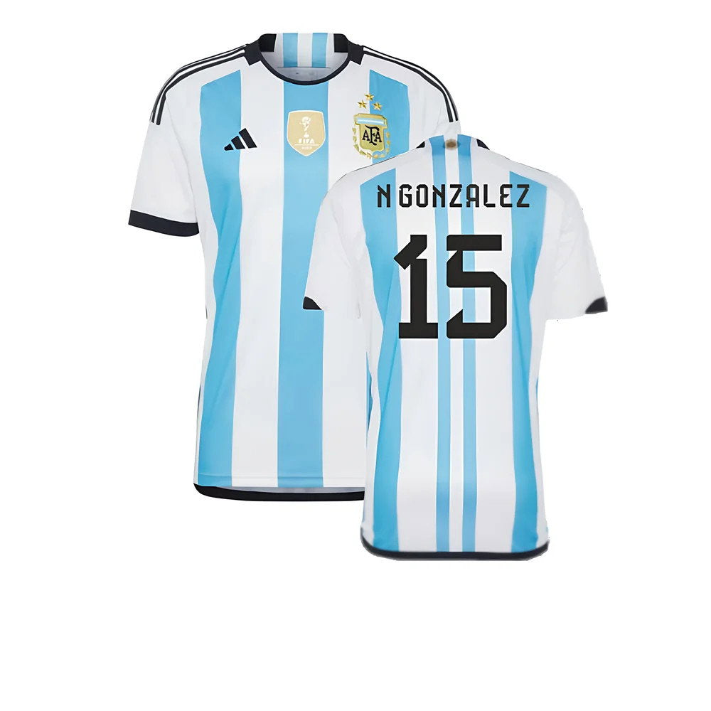 Argentina 2022 World Cup Winners Home Shirt (N GONZALEZ 15)_0