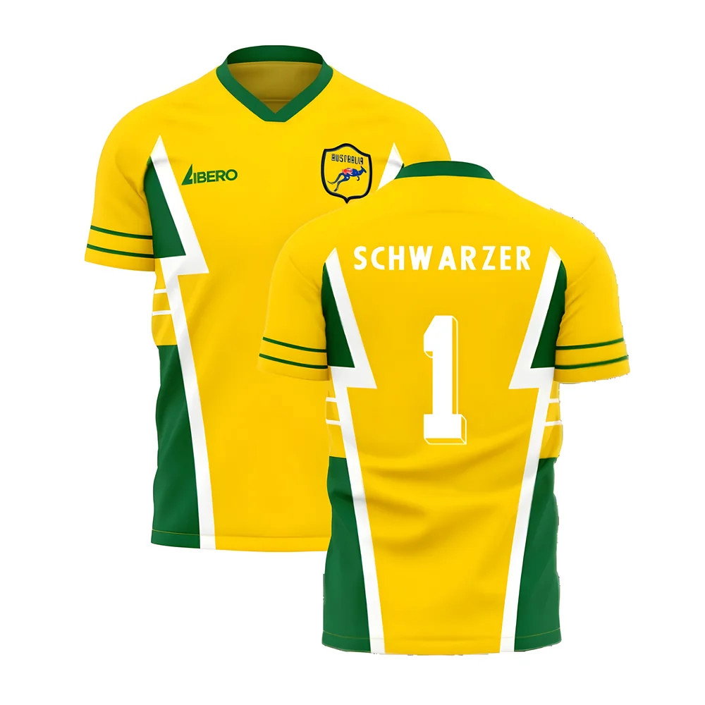 Australia 1990s Style Concept Football Kit (Libero) (SCHWARZER 1)_0
