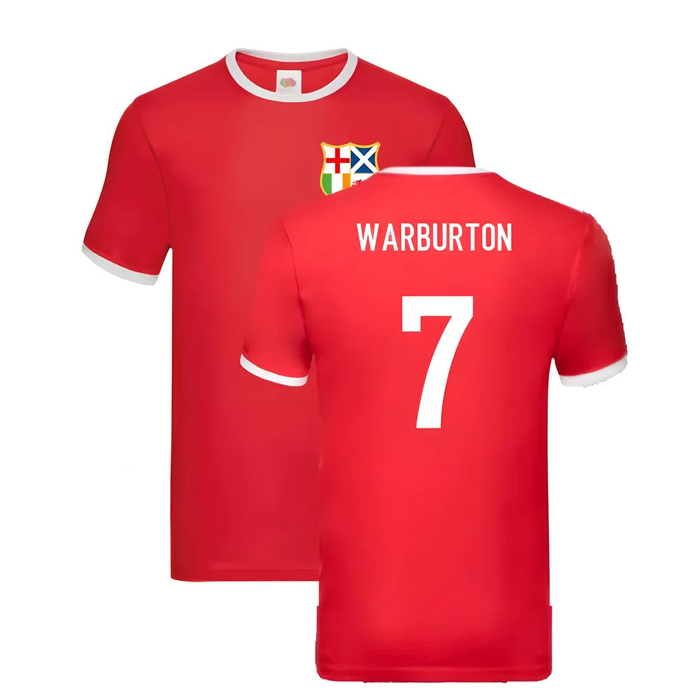 British and Irish Lions Ringer T-Shirt (Red) (Warburton 7)_0