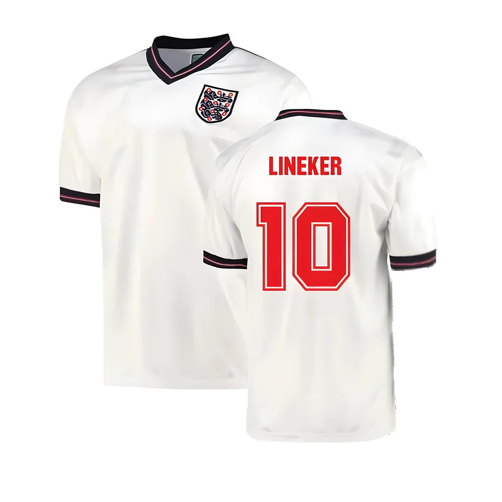 England 1986 Home World Cup Finals Retro Shirt (LINEKER 10)_0
