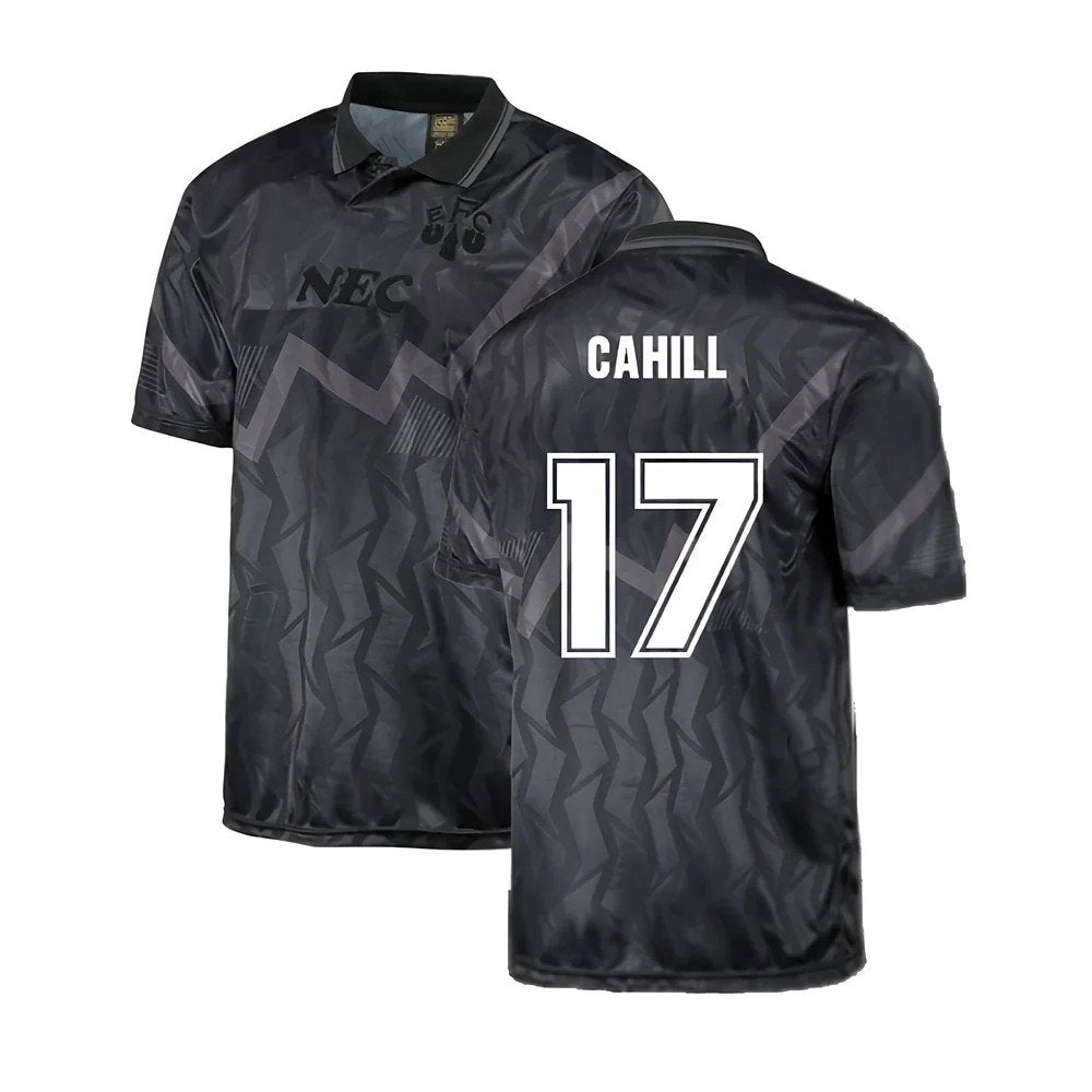 Everton 1990 Black Out Retro Football Shirt (CAHILL 17)_0