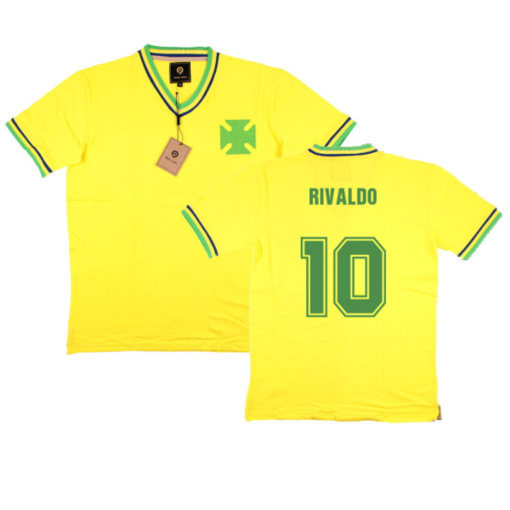 False Nein Brazil Home Football Shirt (RIVALDO 10)_0