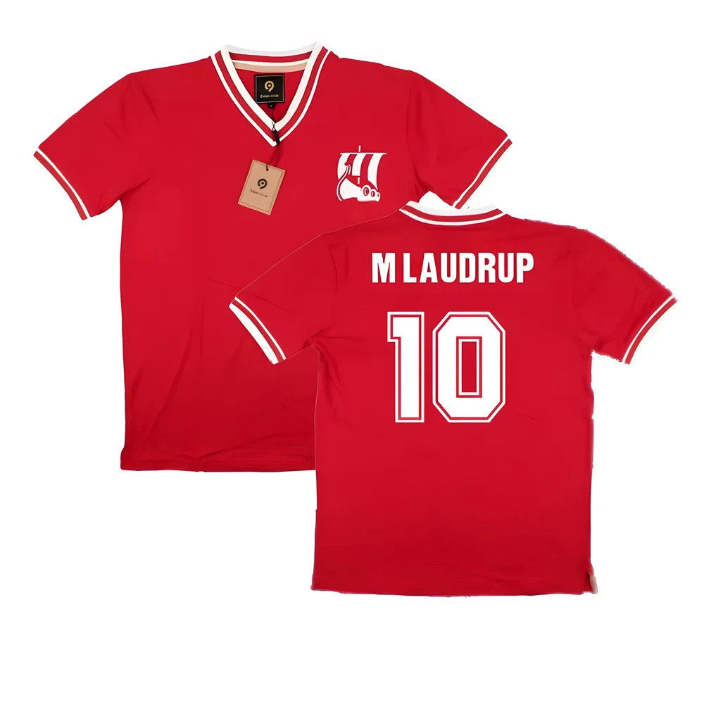 False Nein Denmark Home Shirt (M LAUDRUP 10)_0