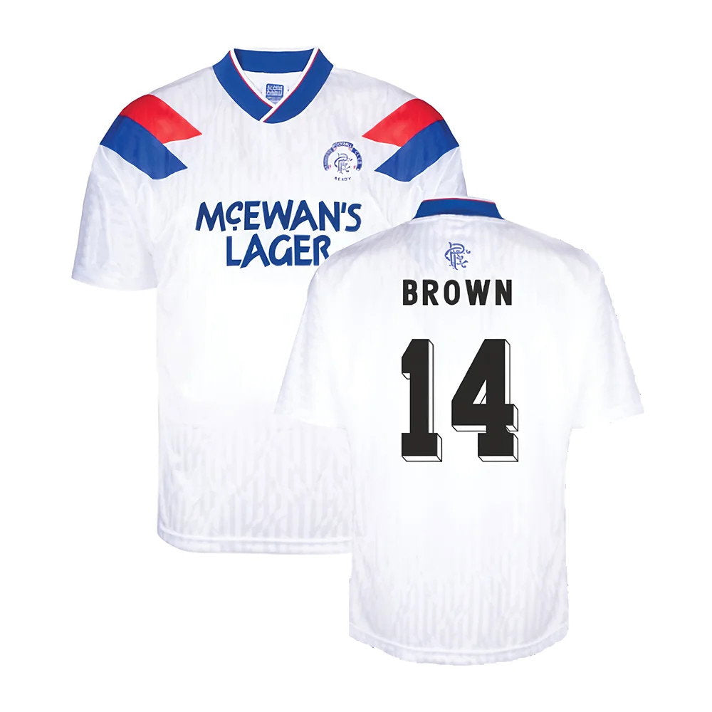 Rangers 1990 Away Retro Football Shirt (Brown 14)_0