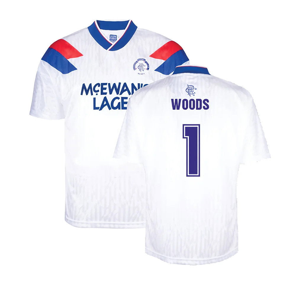 Rangers 1990 Away Retro Football Shirt (Woods 1)_0