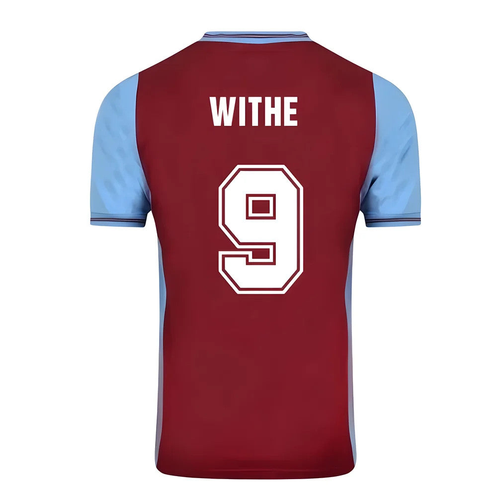 Score Draw Aston Villa 1982 Champions Of Europe Retro Football Shirt (Withe 9)_0