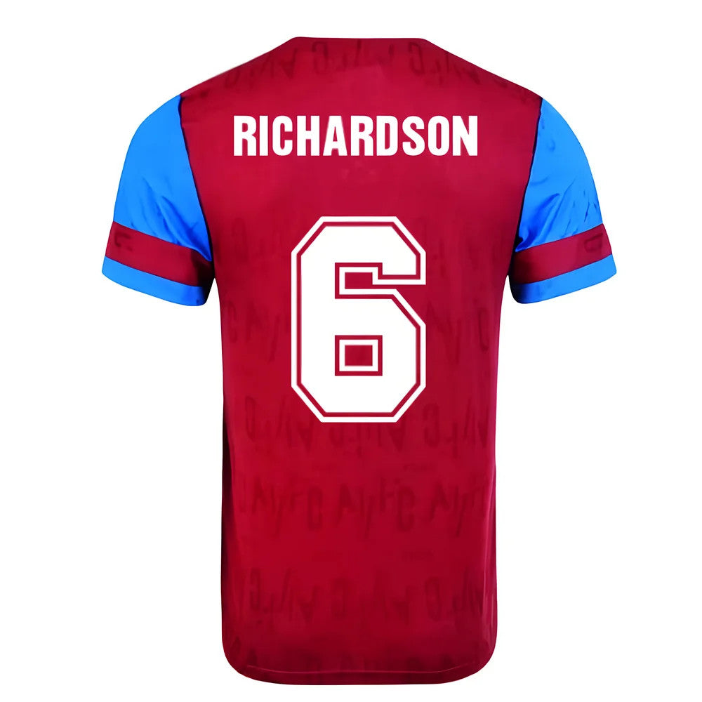 Score Draw Aston Villa 1992 Retro Football Shirt (Richardson 6)_0