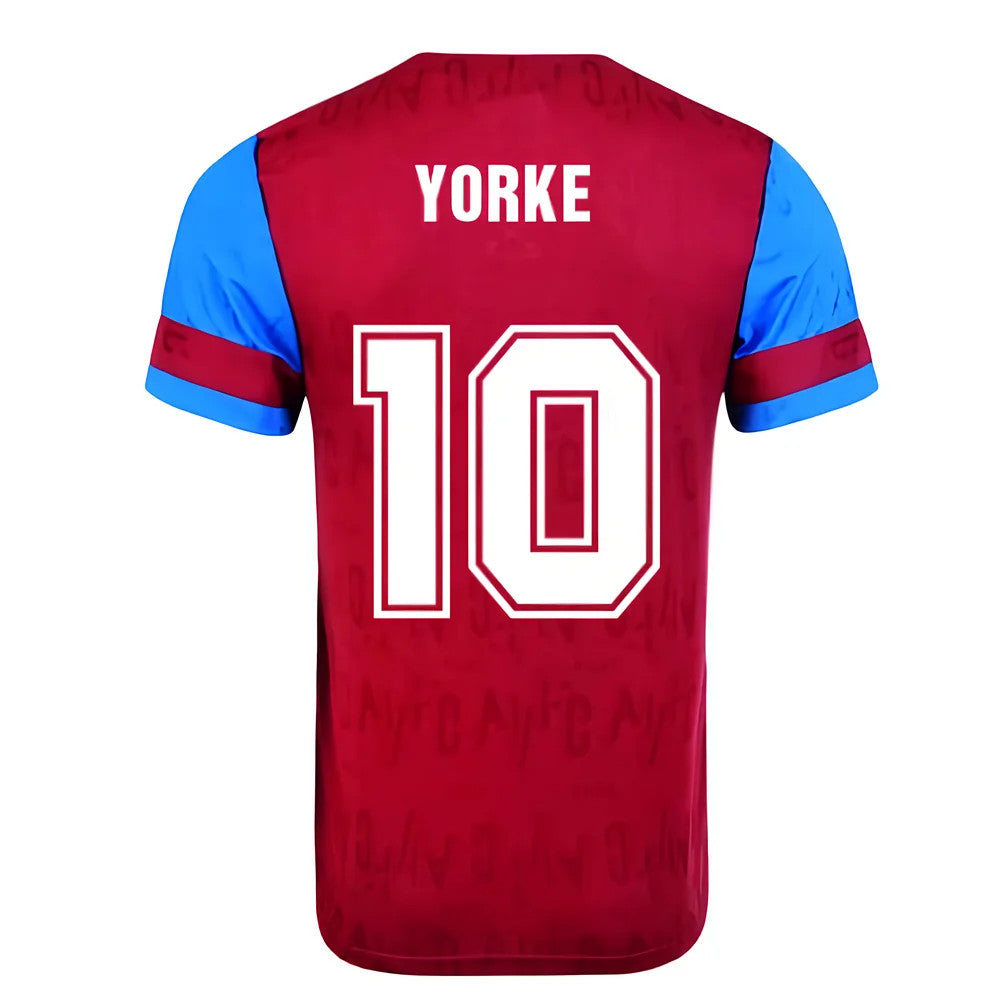 Score Draw Aston Villa 1992 Retro Football Shirt (Yorke 10)_0