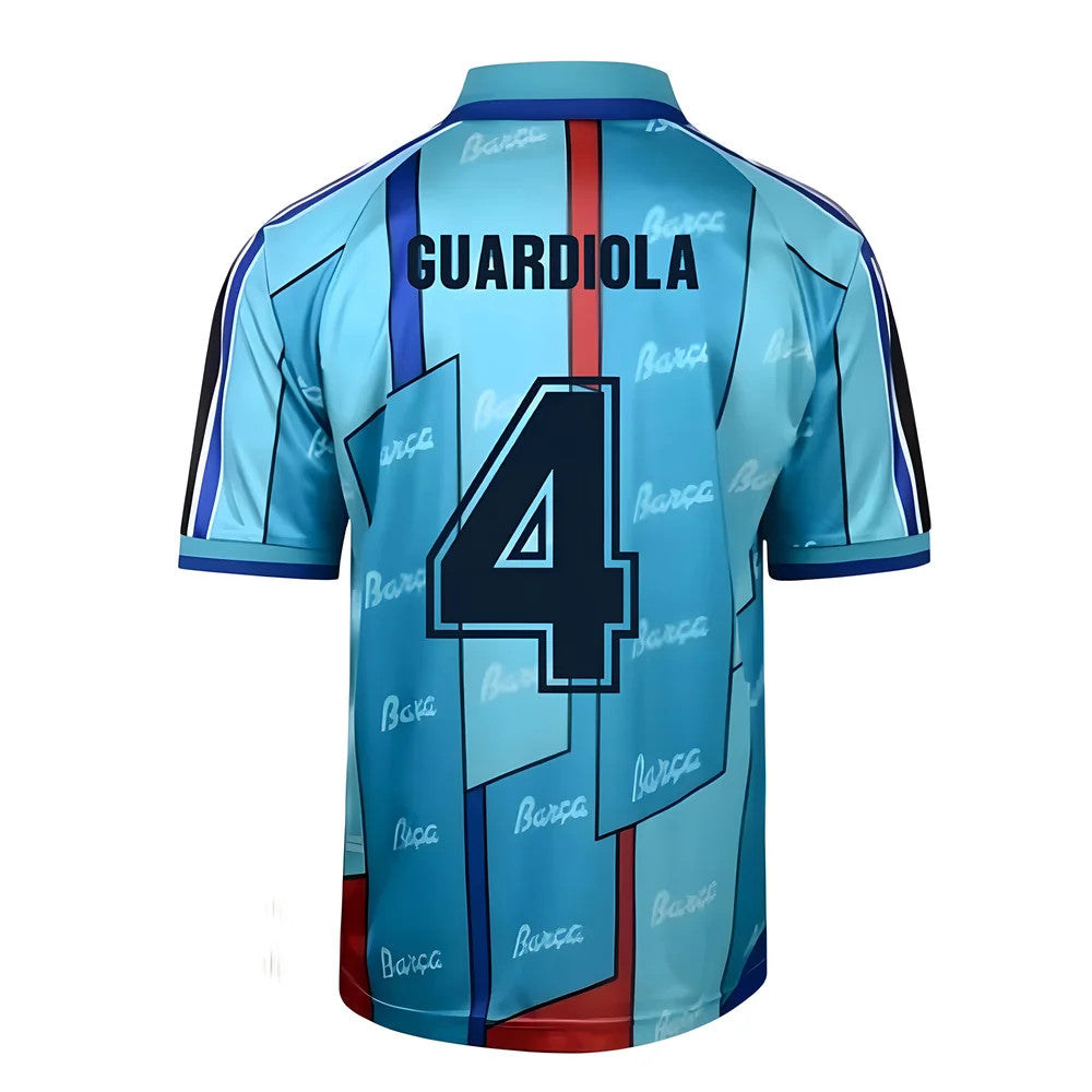 Score Draw Barcelona 1997 ECWC Final Retro Football Shirt (GUARDIOLA 4)_0