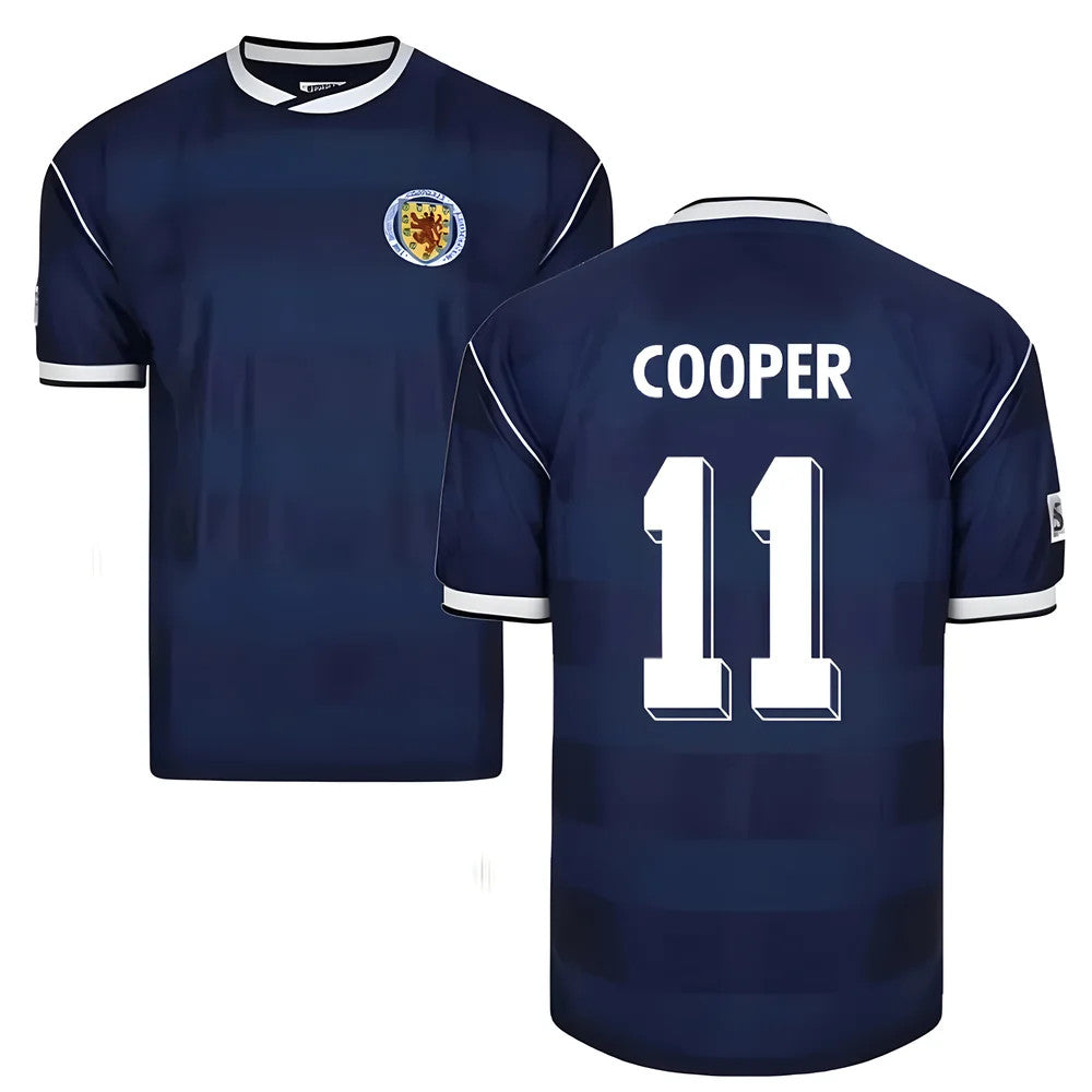 Score Draw Scotland 1986 Retro Football Shirt (Cooper 11)_0