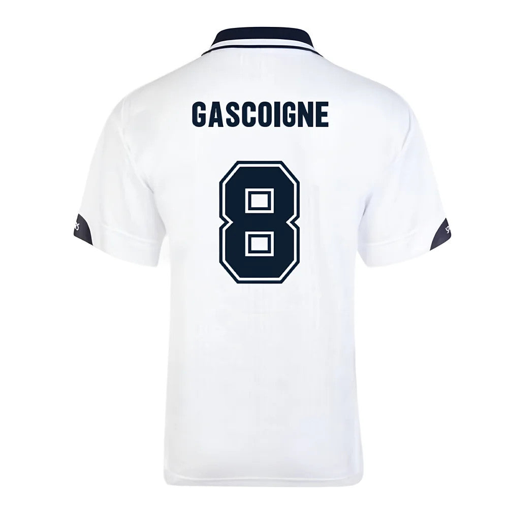 Score Draw Tottenham Hotspur 1991 FA Cup Final Retro Football Shirt (GASCOIGNE 8)_0