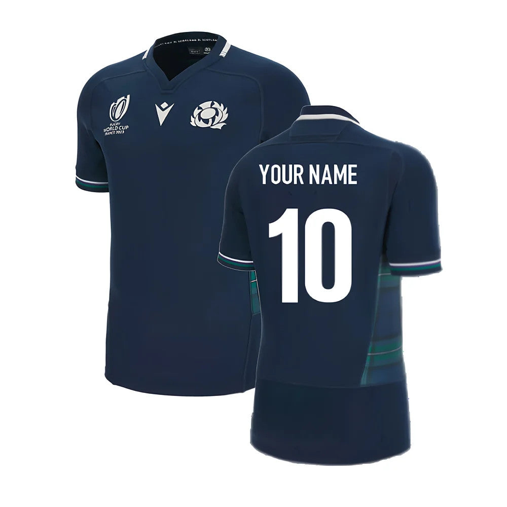 Scotland RWC 2023 Limited Edition Bodyfit Home Rugby Shirt (Your Name)_0