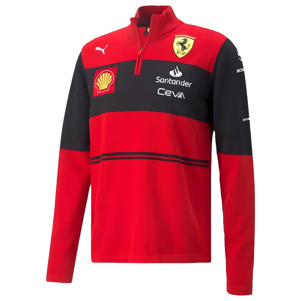 2022 Ferrari Team Half Zip Jumper (Red)_0