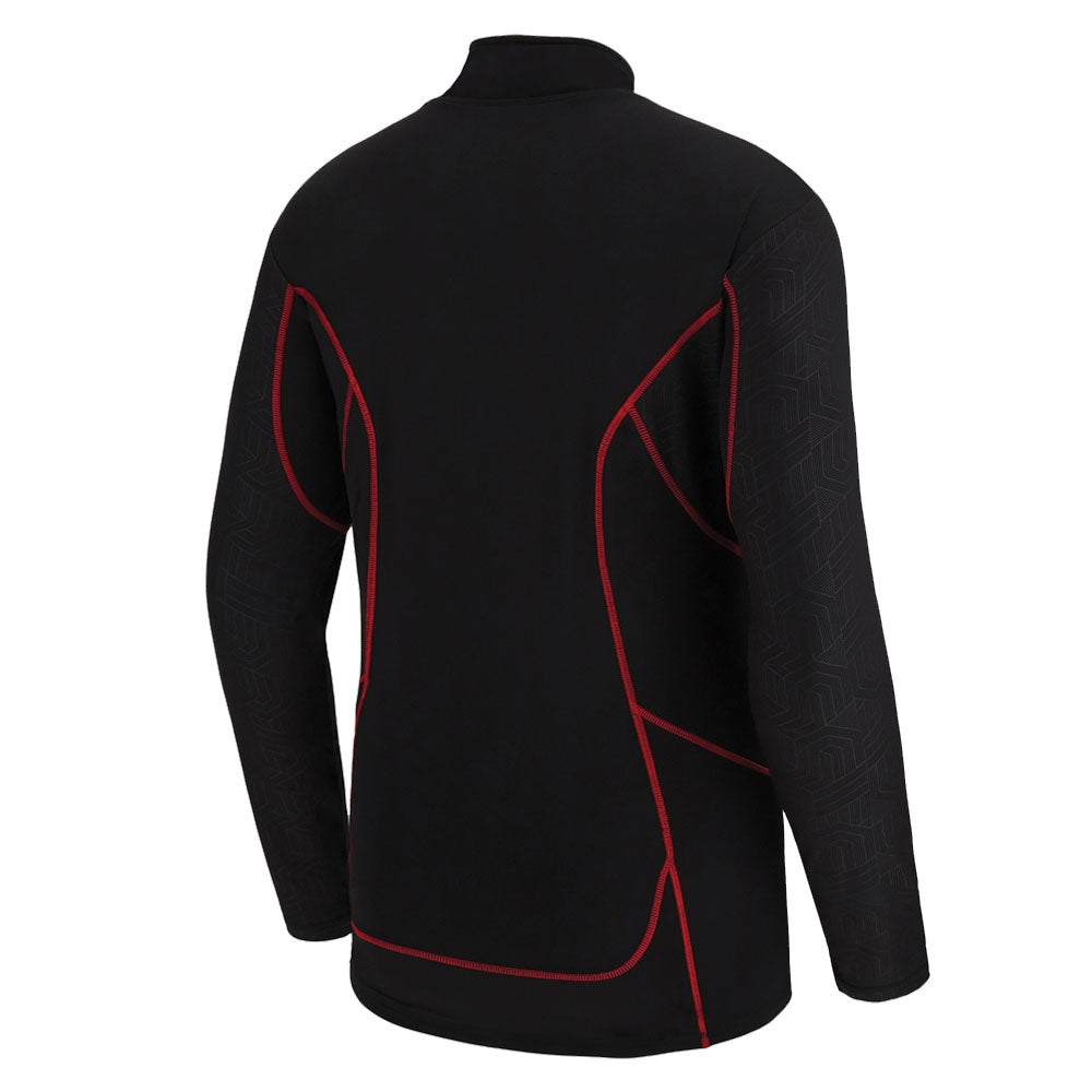 2022-2023 Wales Rugby Travel 1/4 Zip Softshell (Black)_1