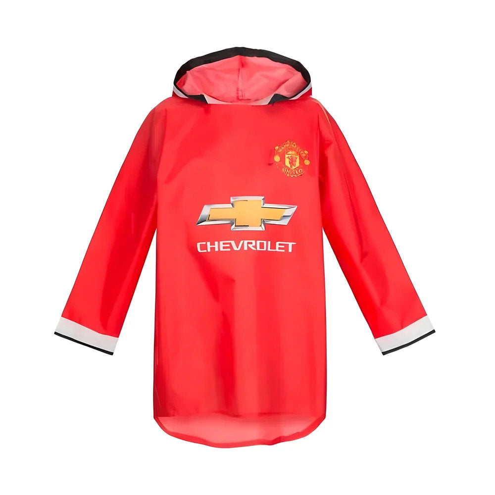 Manchester Rain Poncho (Red) - Kids_1