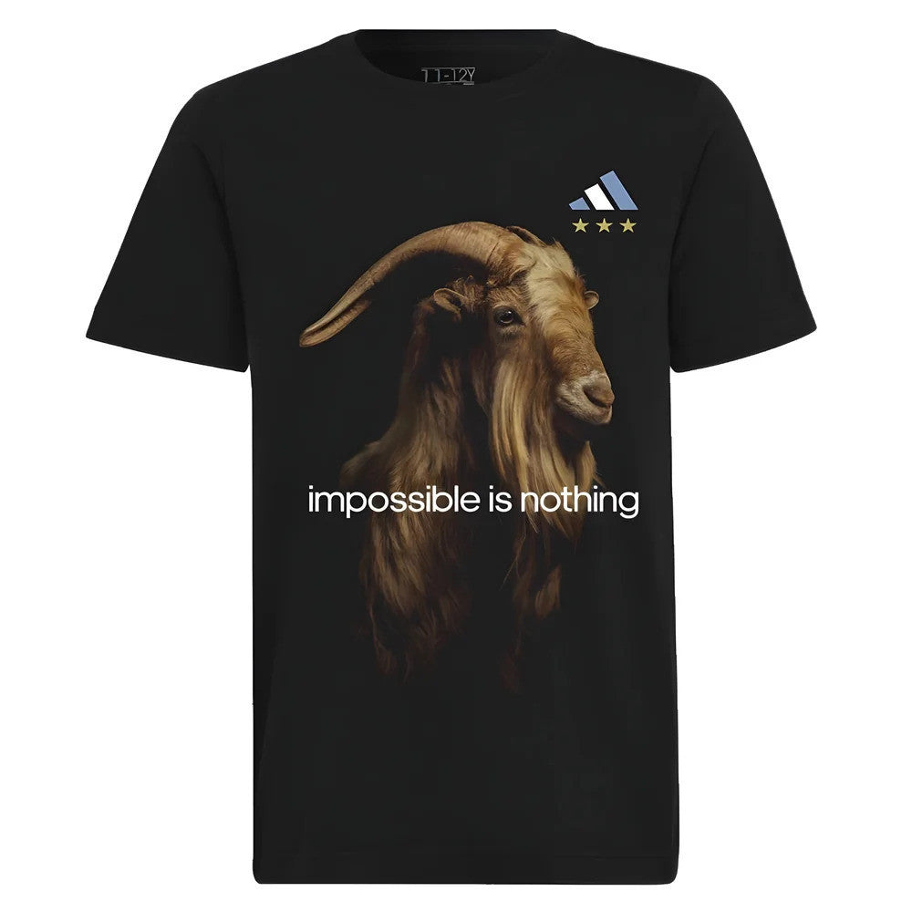 Messi Football GOAT Graphic Tee (Black) - Kids_0