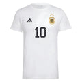 Messi Football Number 10 Graphic T-Shirt (White)_0