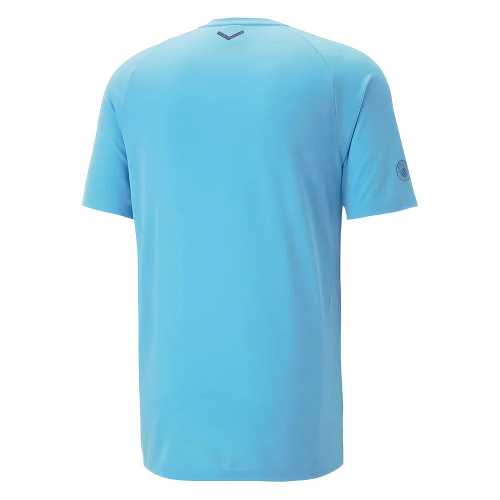 2023-2024 Man City Casuals Tee (Blue Wash) - Kids (Matheus N 27)_4