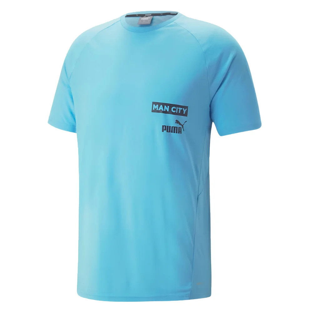 2023-2024 Man City Casuals Tee (Blue Wash) - Kids (STONES 5)_3