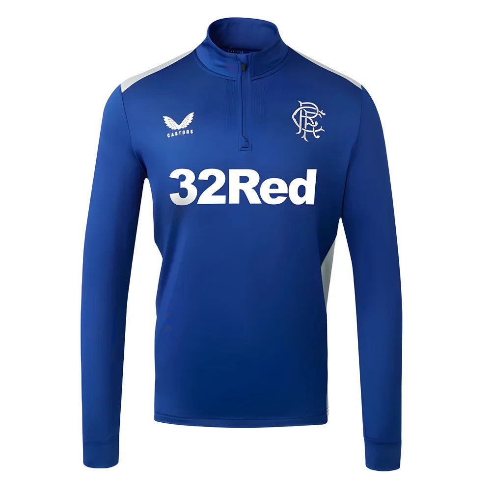 2023-2024 Rangers Coaches Matchday Half Zip Midlayer (Blue)_0
