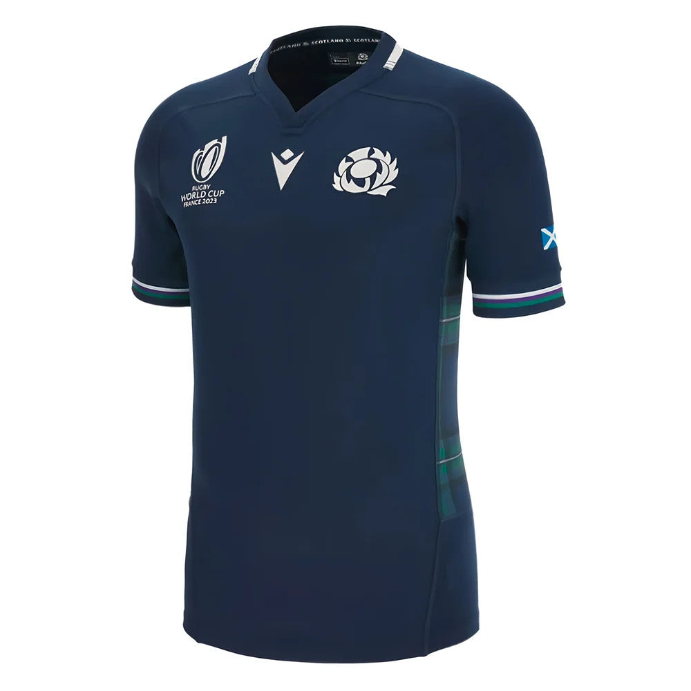 Scotland RWC 2023 Limited Edition Bodyfit Home Rugby Shirt (Your Name)_3
