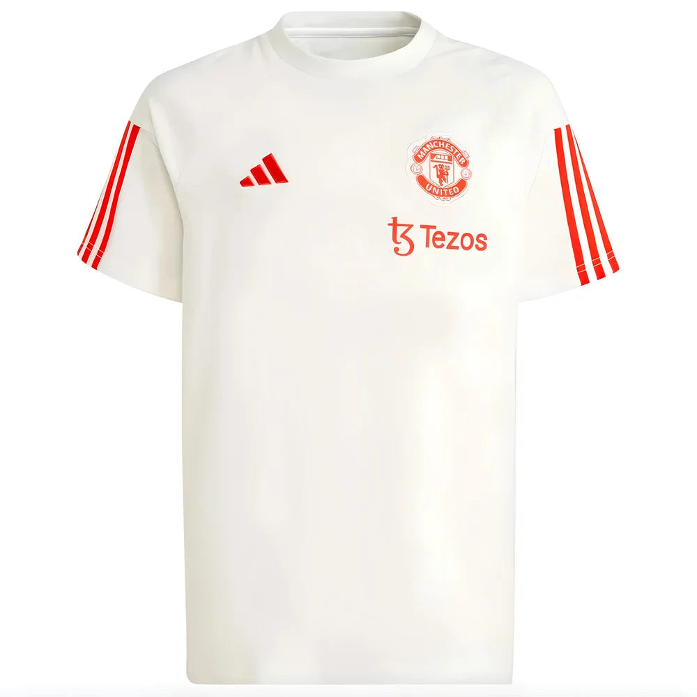 2023-2024 Man Utd Training Tee (White) - Kids_0