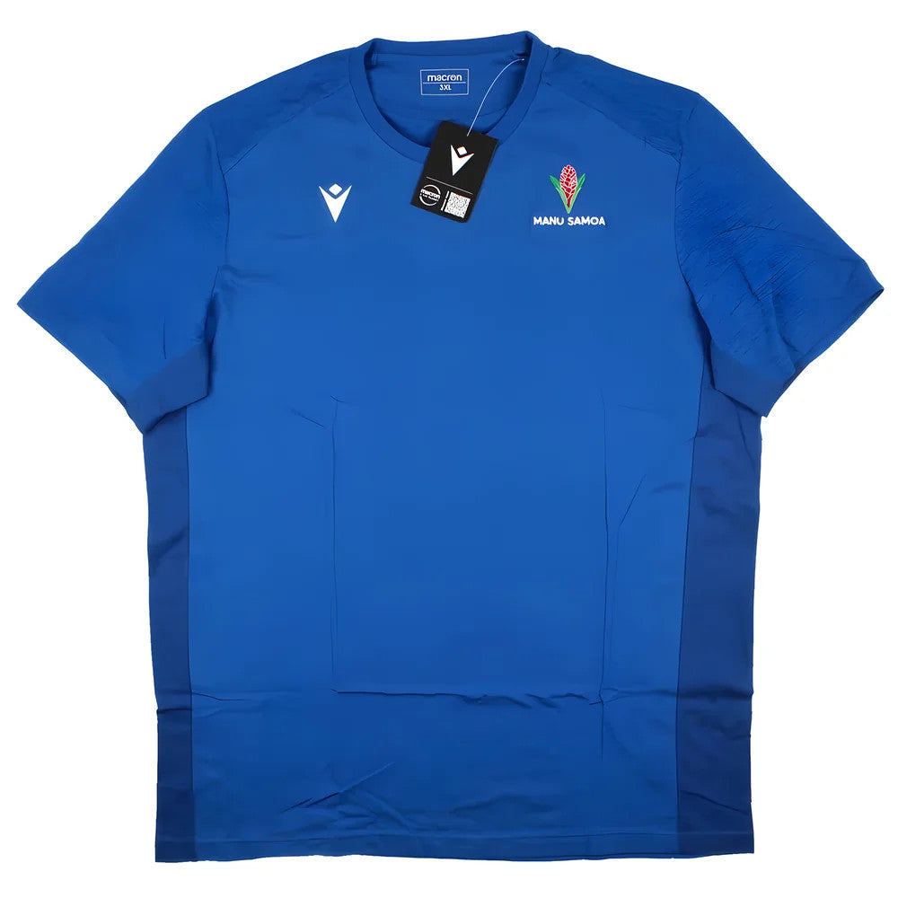 2023-2024 Samoa Rugby Travel Cotton Shirt (Royal)_0