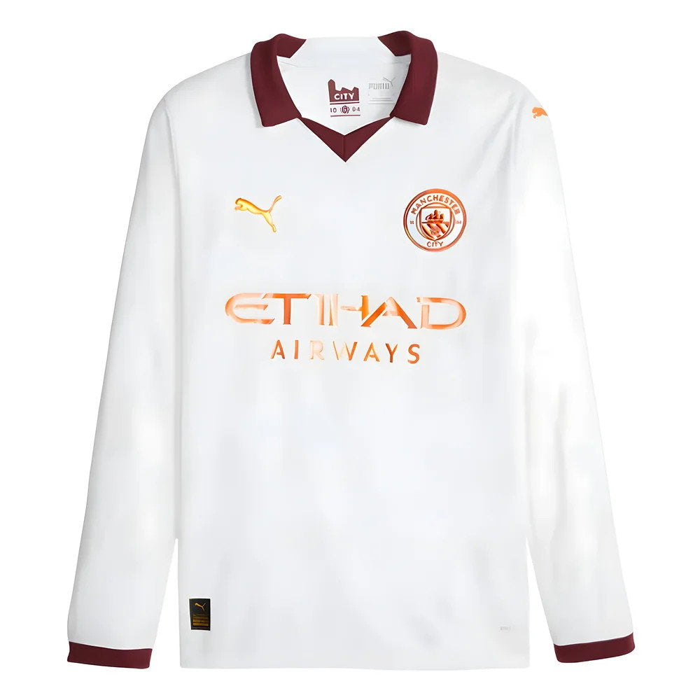 2023-2024 Man City Long Sleeve Away Shirt (J ALVAREZ 19)_3