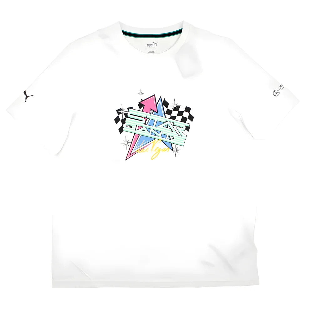 2023 Mercedes Garage Crew Las Vegas Tee (White)_0