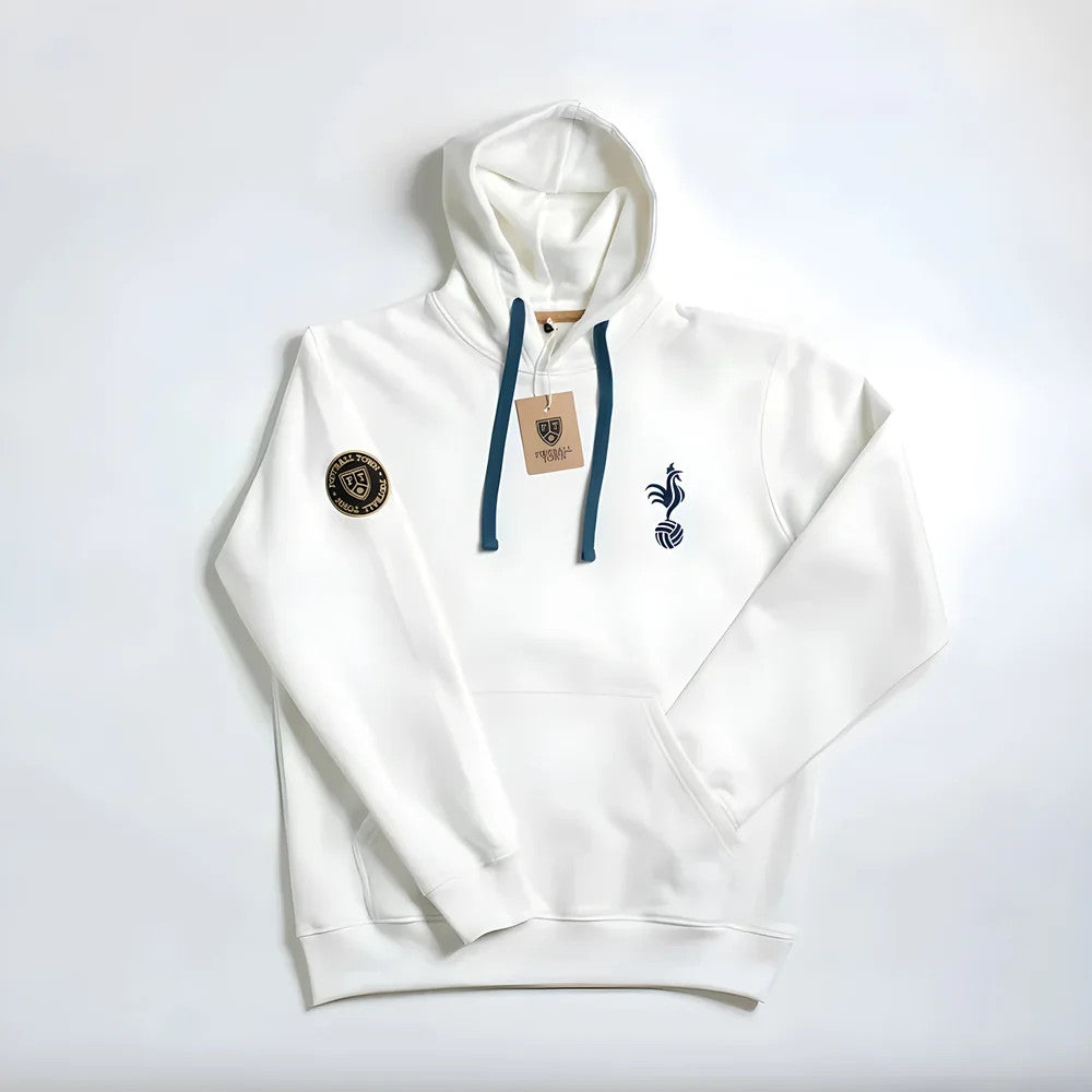 France Cockerel Retro Football Hoodie (White)_0