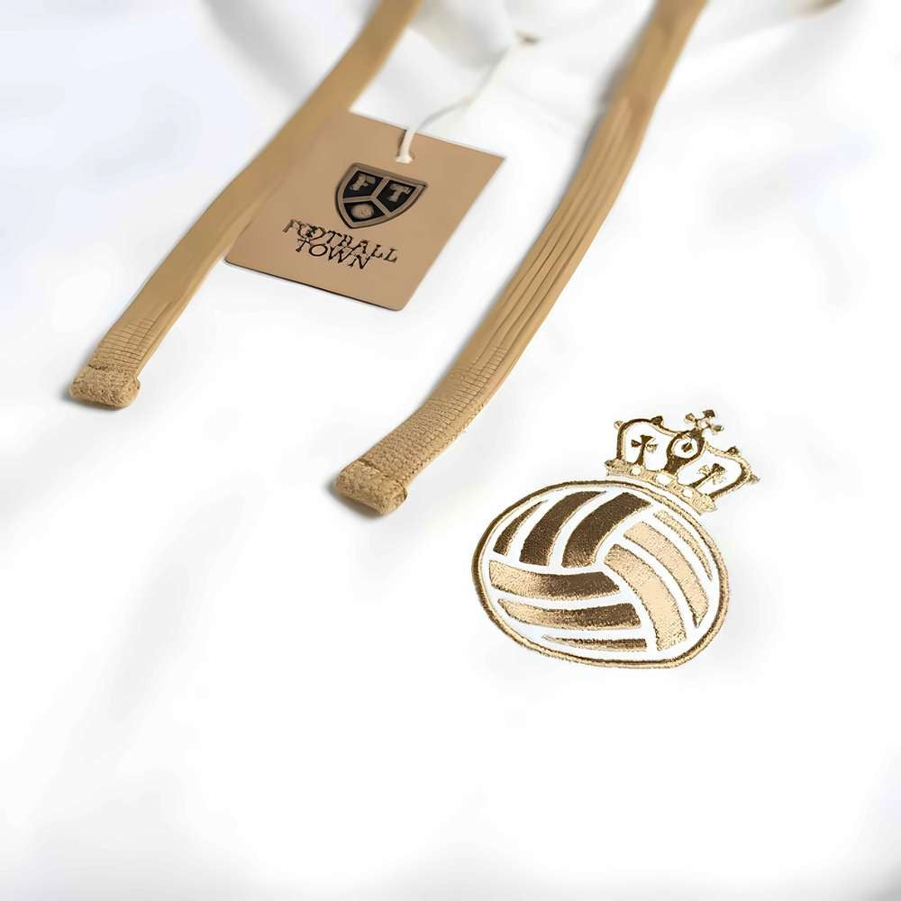 Madrid Corona Retro Football Hoodie (White)_1