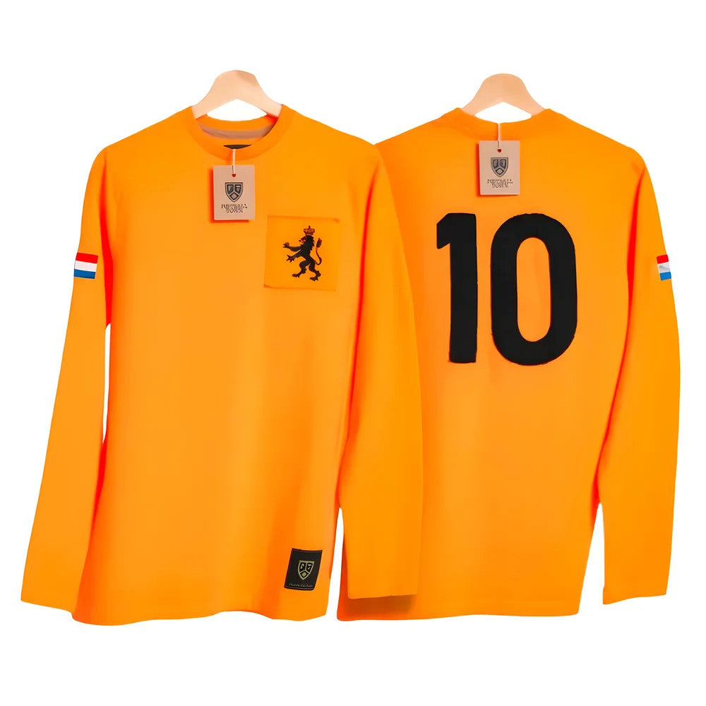 Holland De Leeuw Gullit Number 10 Home Retro Shirt_0