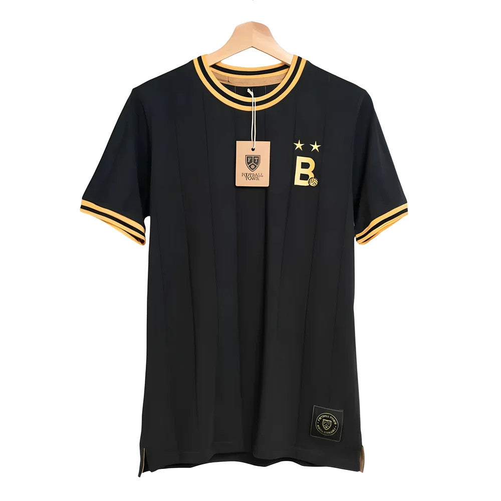 Borussia 2 Stars Away Retro Football Shirt_0