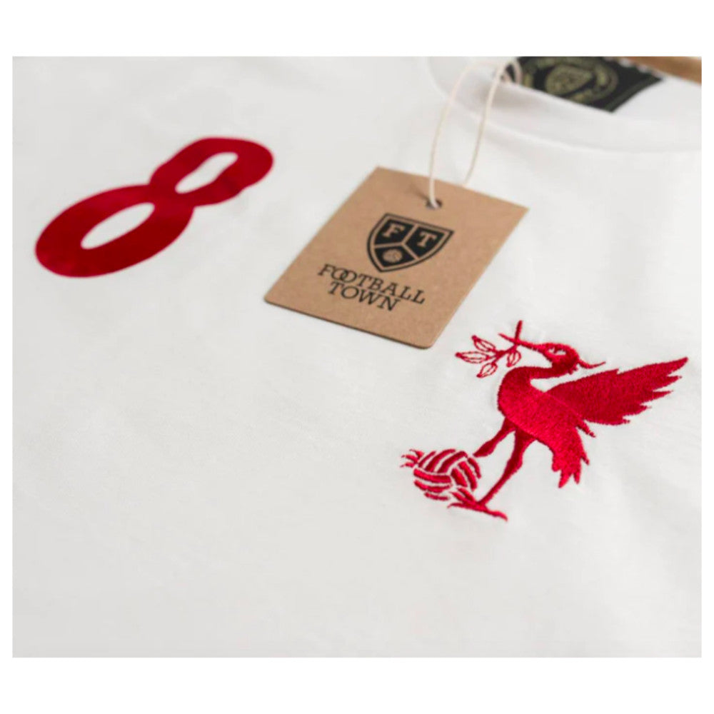 Steven Gerrard The Bird White 8 Retro Shirt_1