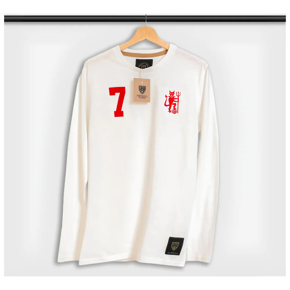 Manchester The Devil White 7 Long Sleeves Retro Shirt_0