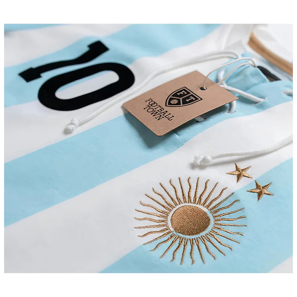 Argentina Home Retro Shirt with Laces El Sol_1