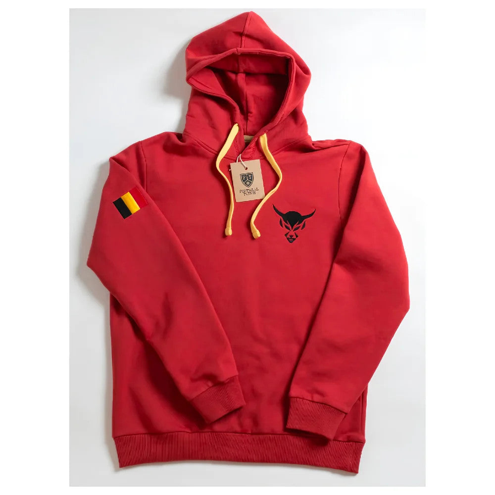 Belgium Le Diable Retro Football Hoodie (Red)_0