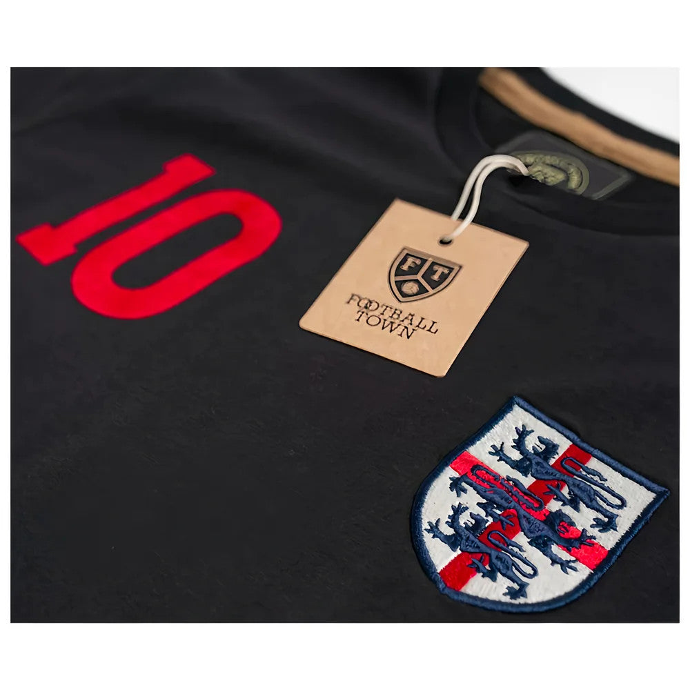 England The Lions Cross 10 Black Retro Shirt_1