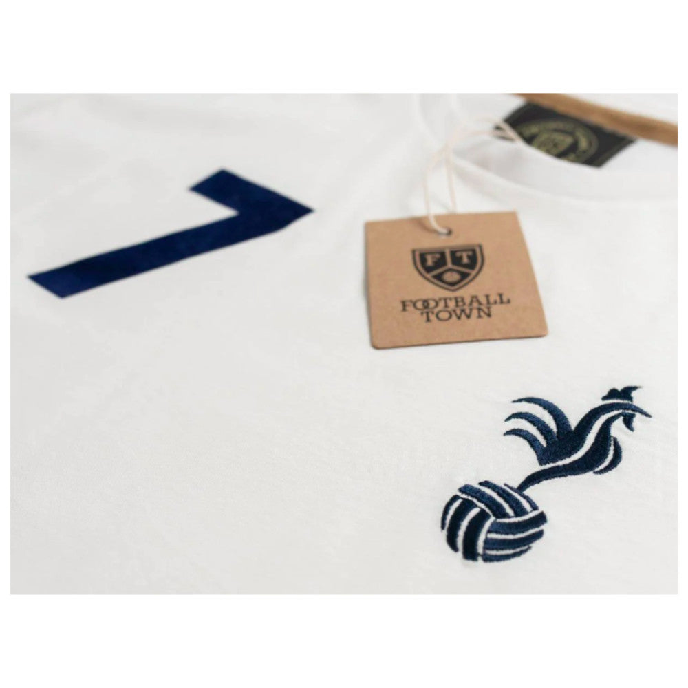 The Cockerel 7 White Home Retro Football T-Shirt_1