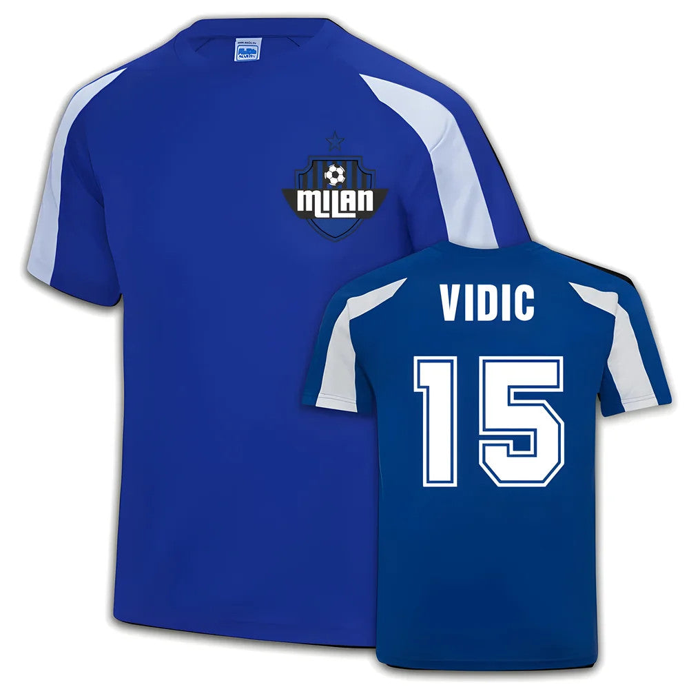 Nemanja Vidic Inter Milan Sports Training Jersey (blue) - Kids_0