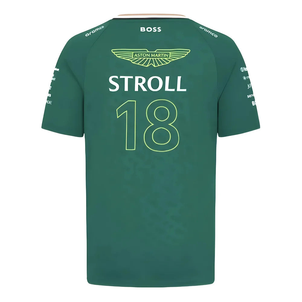 2024 Aston Martin Lance Stroll Team Tee (Green) - Kids_0