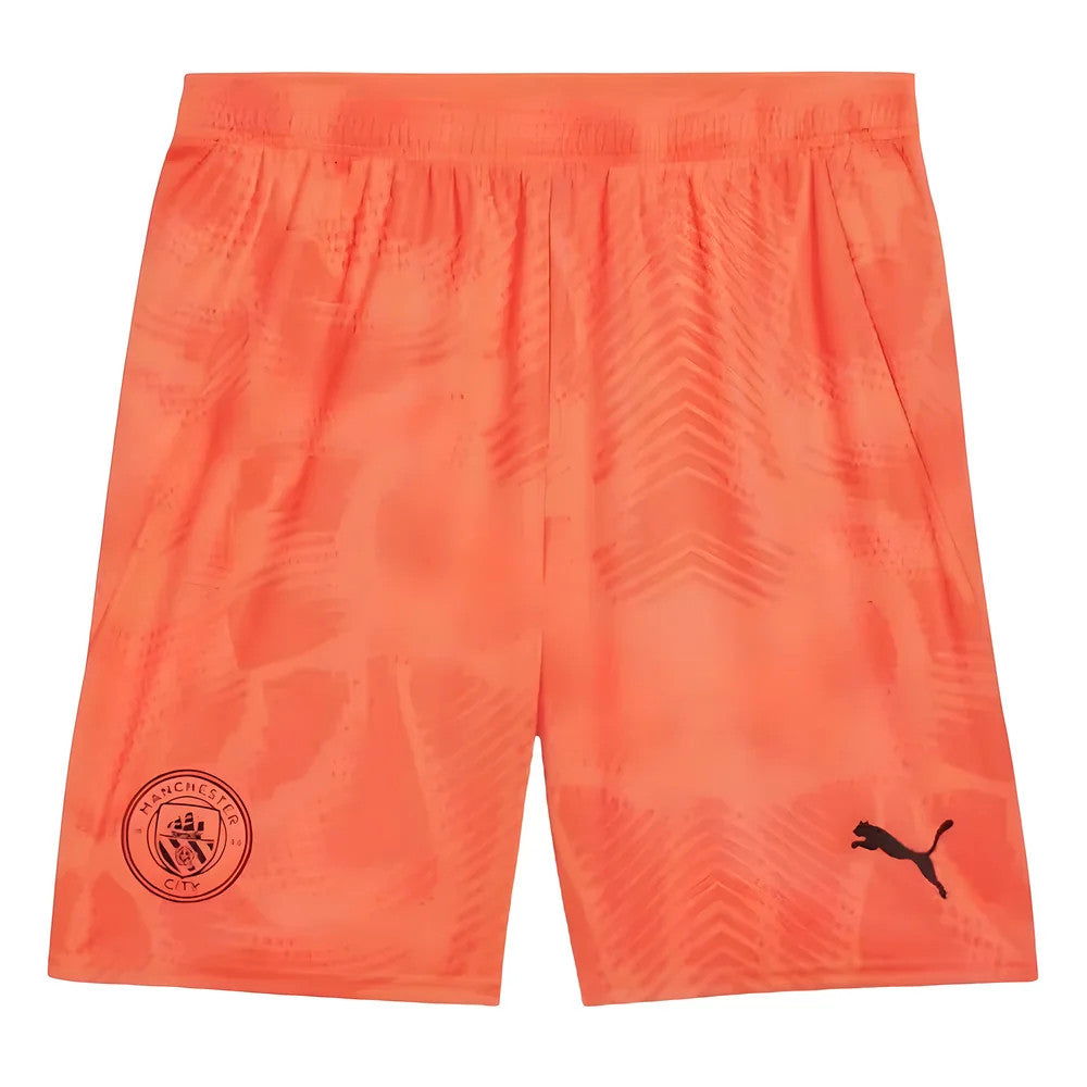 2024-2025 Man City Home Goalkeeper Shorts (Neon Sun)_0