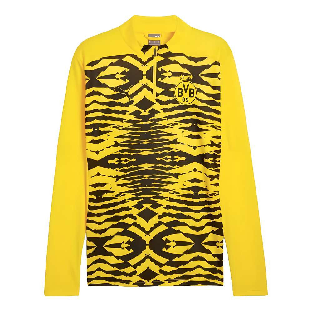 2024-2025 Borussia Dortmund Prematch 1/4 Zip Top (Yellow)_0